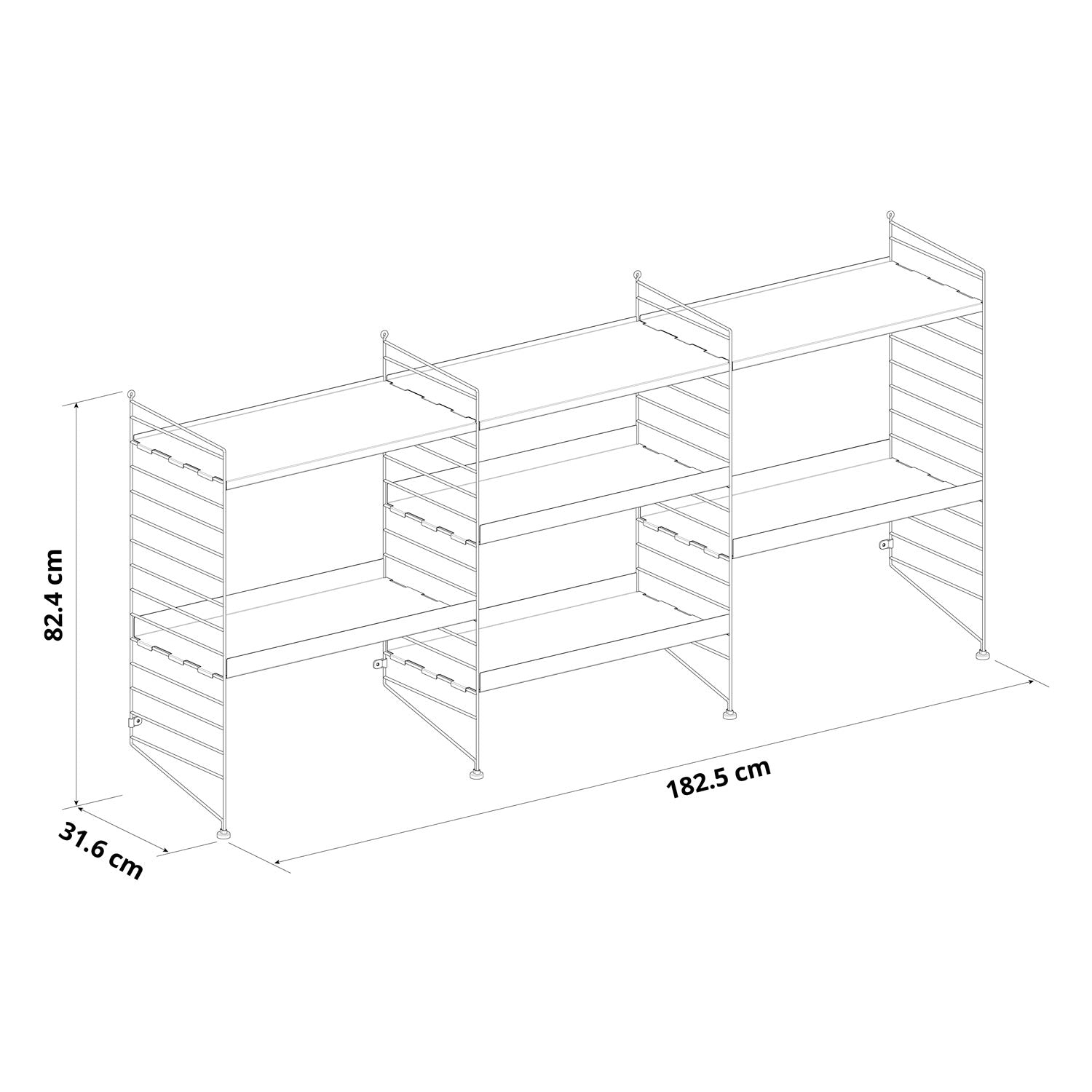 Repisa mueble vintage mas trio simple blanco cajonera